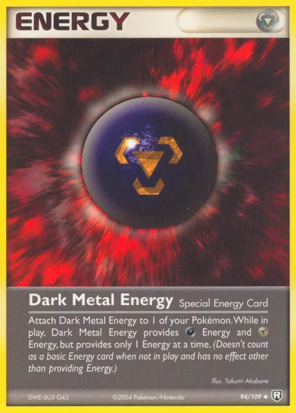 Dark Metal Energy Uncommon Pokemon card #94 from Team Rocket Returns