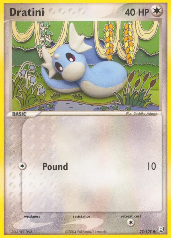 Dratini Common Pokemon card #52 from Team Rocket Returns