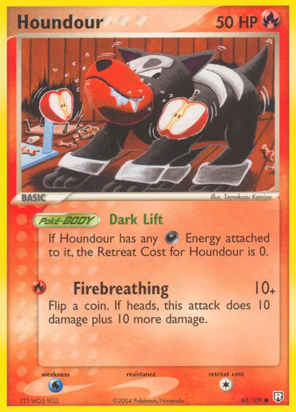 Houndour Common Pokemon card #60 from Team Rocket Returns