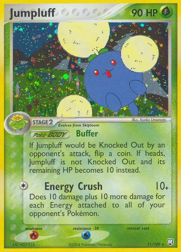 Jumpluff Rare Pokemon card #11 from Team Rocket Returns