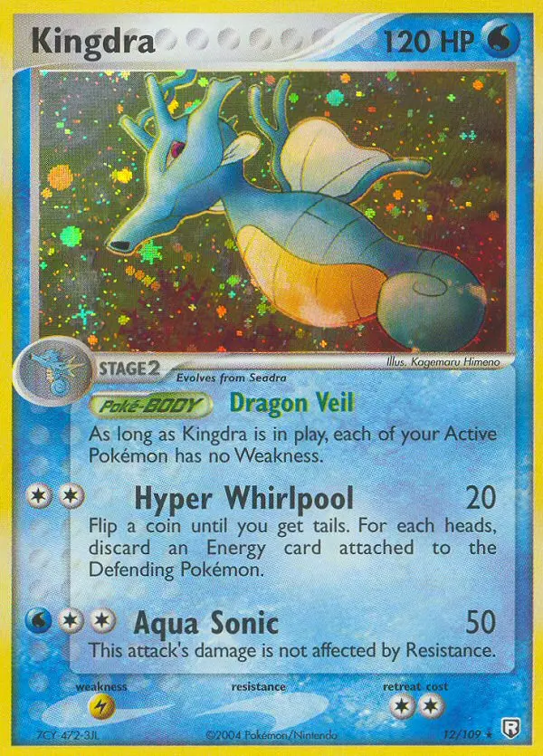 Kingdra Rare Pokemon card #12 from Team Rocket Returns