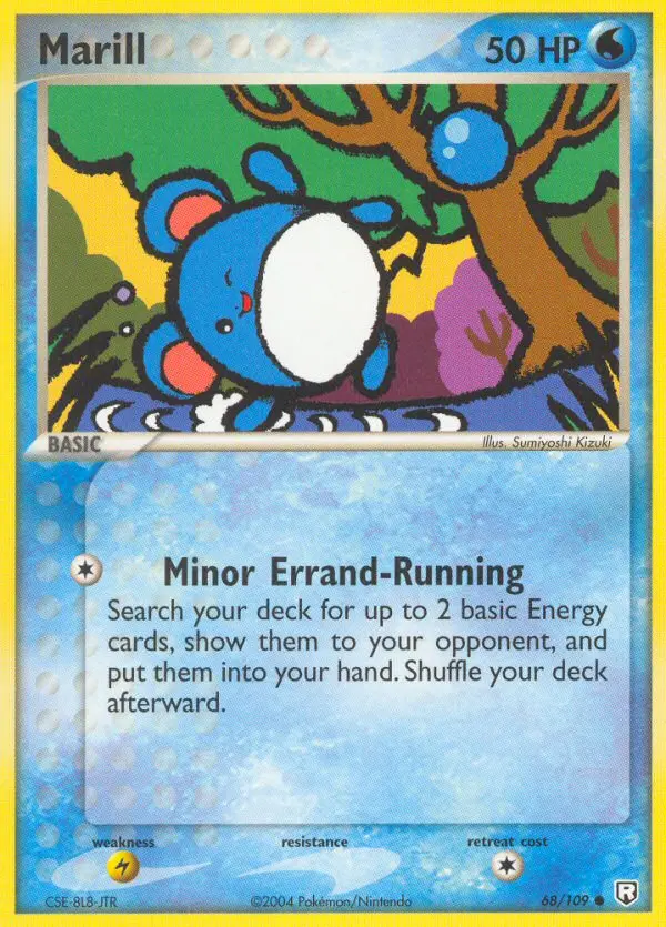 Marill Common Pokemon card #68 from Team Rocket Returns