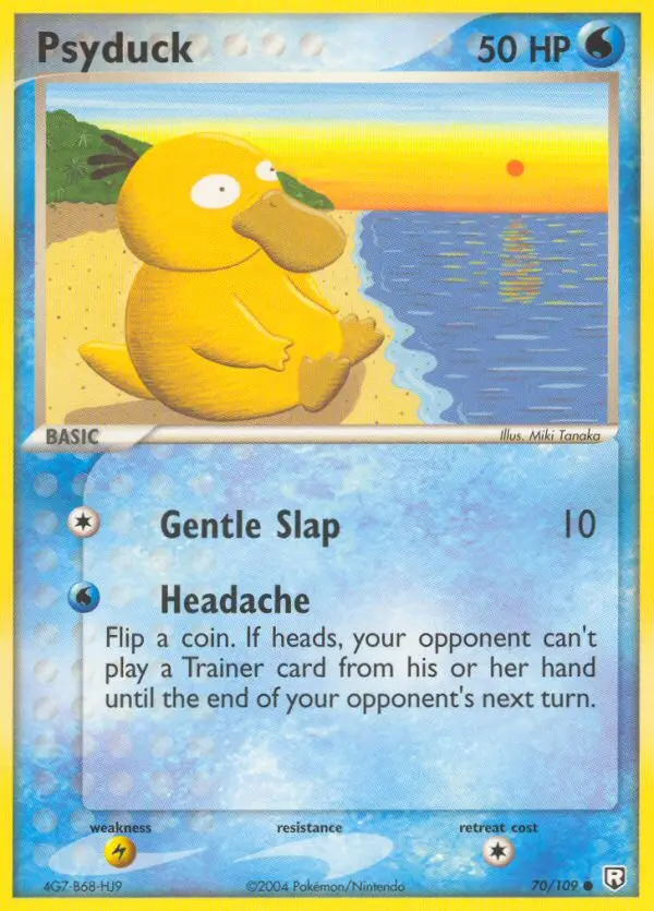 Psyduck Common Pokemon card #70 from Team Rocket Returns