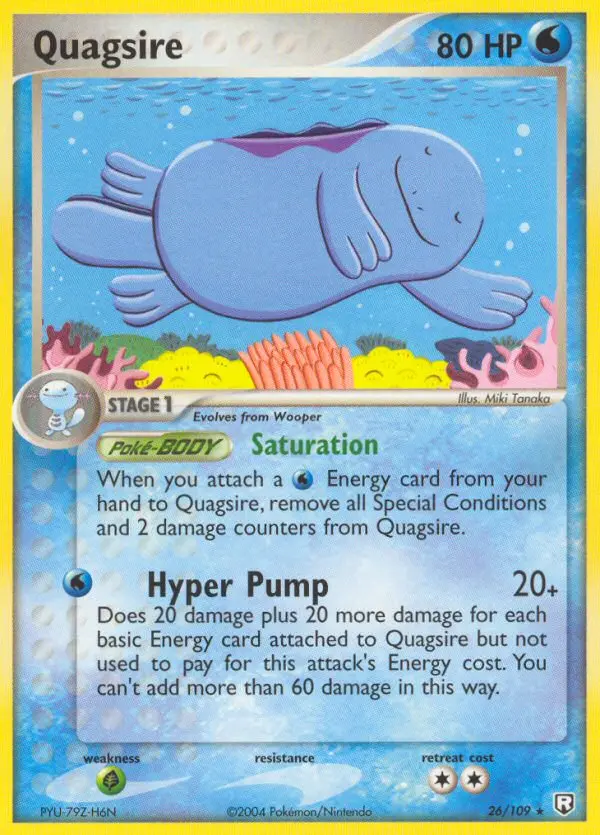 Quagsire Rare Pokemon card #26 from Team Rocket Returns