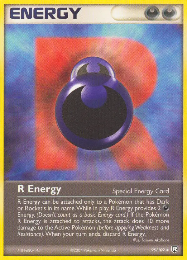 R Energy Uncommon Pokemon card #95 from Team Rocket Returns