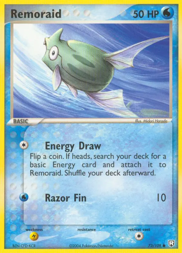 Remoraid Common Pokemon card #73 from Team Rocket Returns