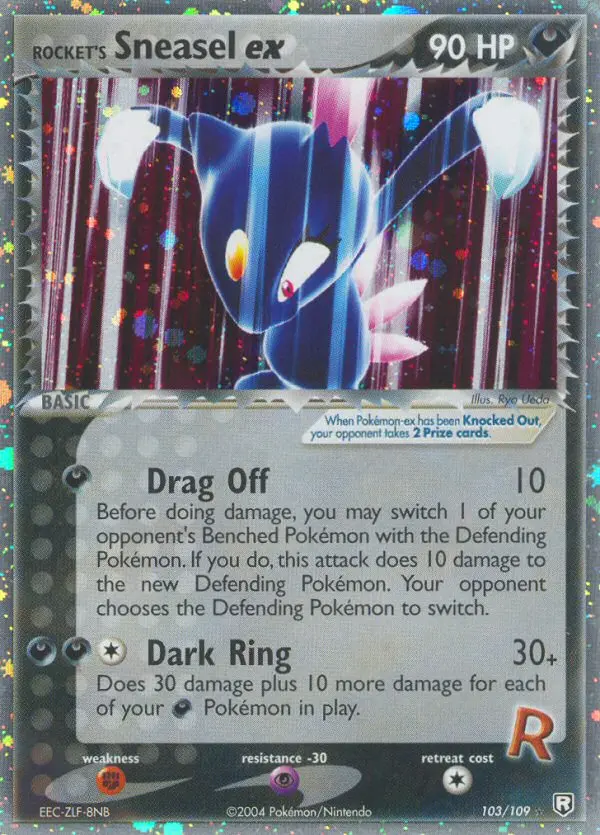 Rocket's Sneasel ex Rare Pokemon card #103 from Team Rocket Returns