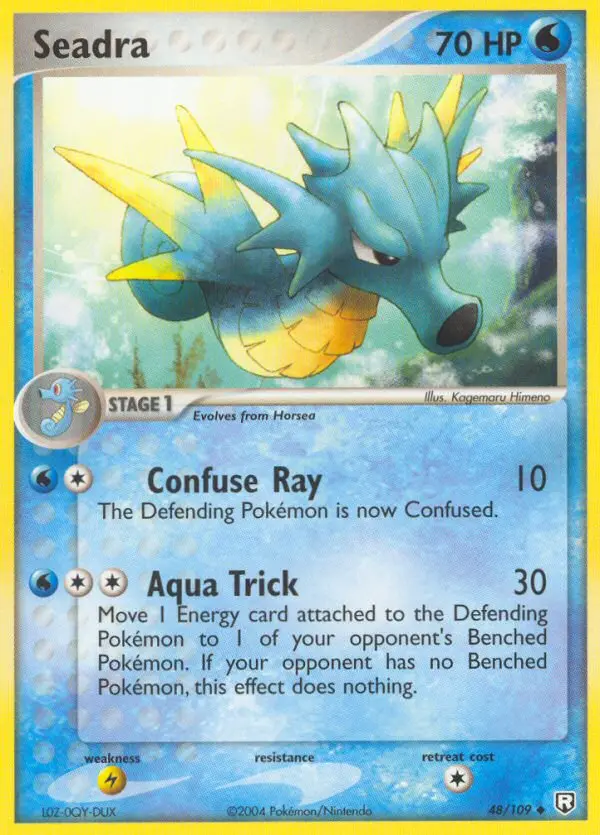 Seadra Uncommon Pokemon card #48 from Team Rocket Returns