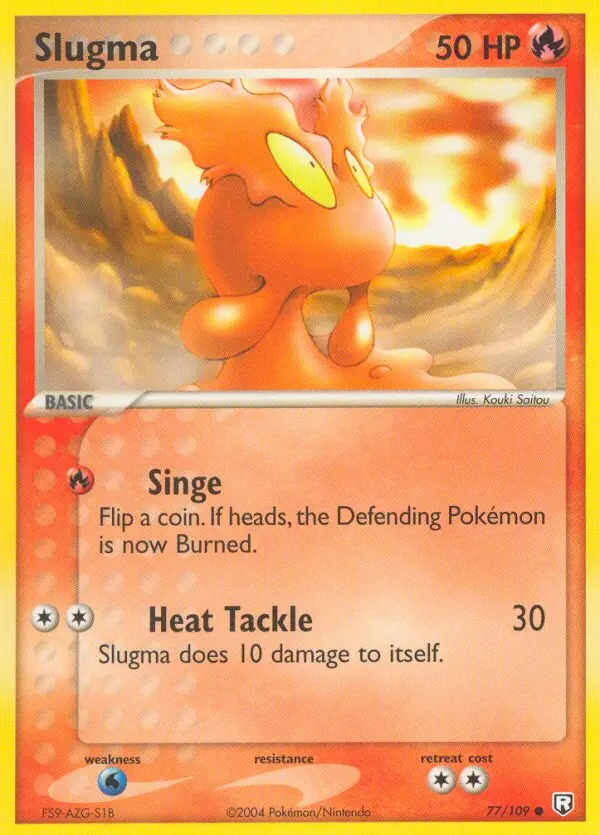 Slugma Common Pokemon card #77 from Team Rocket Returns