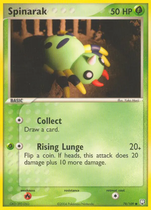 Spinarak Common Pokemon card #78 from Team Rocket Returns