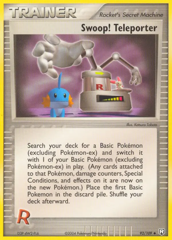 Swoop! Teleporter Uncommon Pokemon card #92 from Team Rocket Returns
