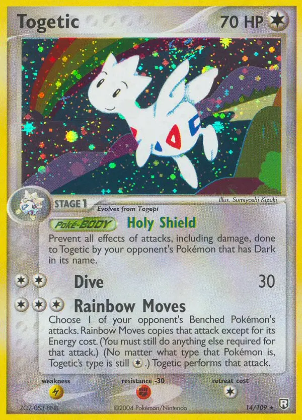 Togetic Rare Pokemon card #14 from Team Rocket Returns