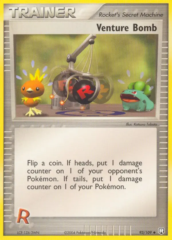 Venture Bomb Uncommon Pokemon card #93 from Team Rocket Returns