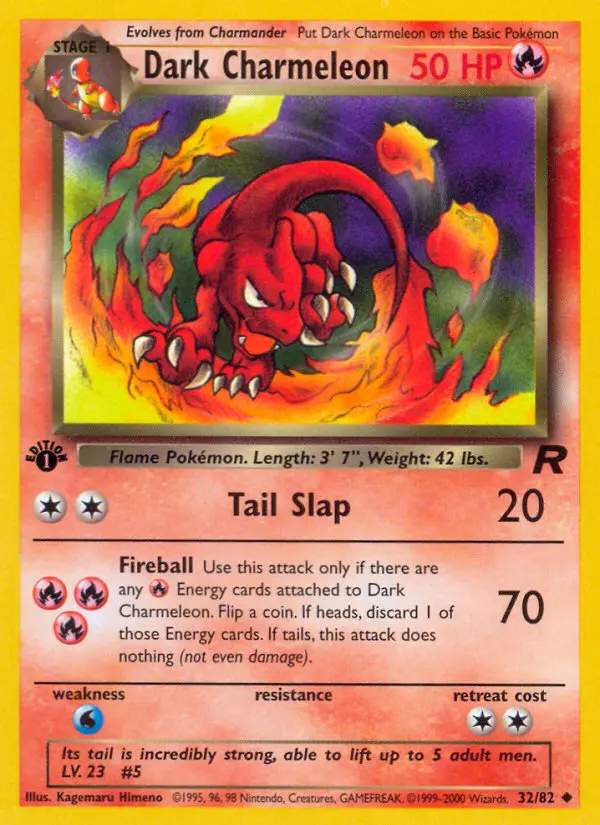 Dark Charmeleon Uncommon Pokemon card #32 from Team Rocket