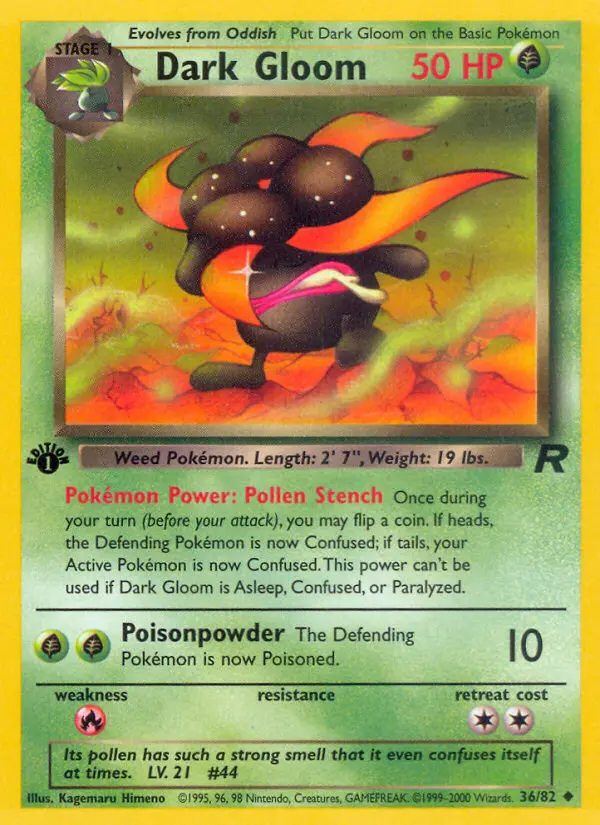 Dark Gloom Uncommon Pokemon card #36 from Team Rocket