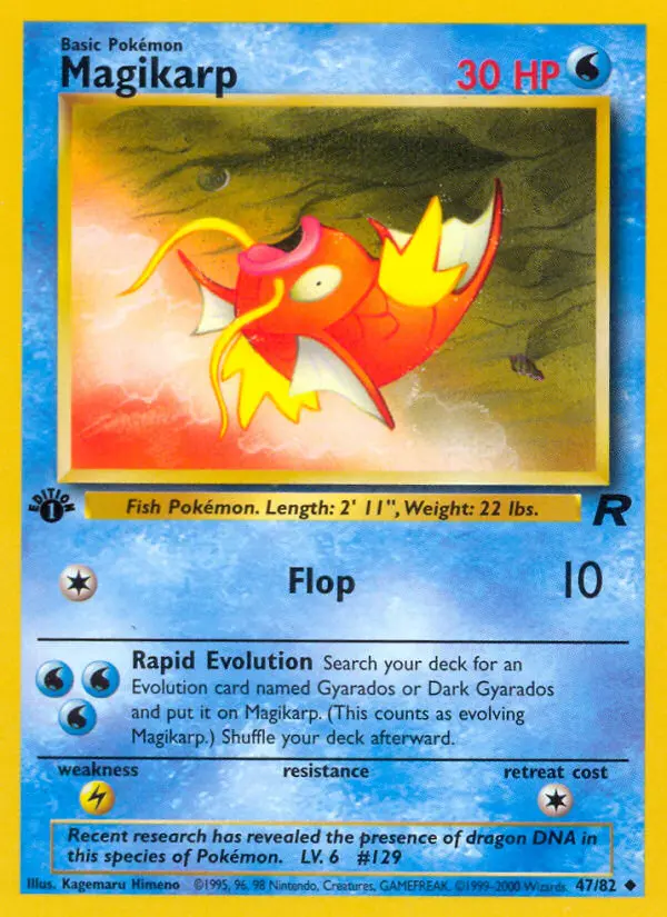 Magikarp Uncommon Pokemon card #47 from Team Rocket