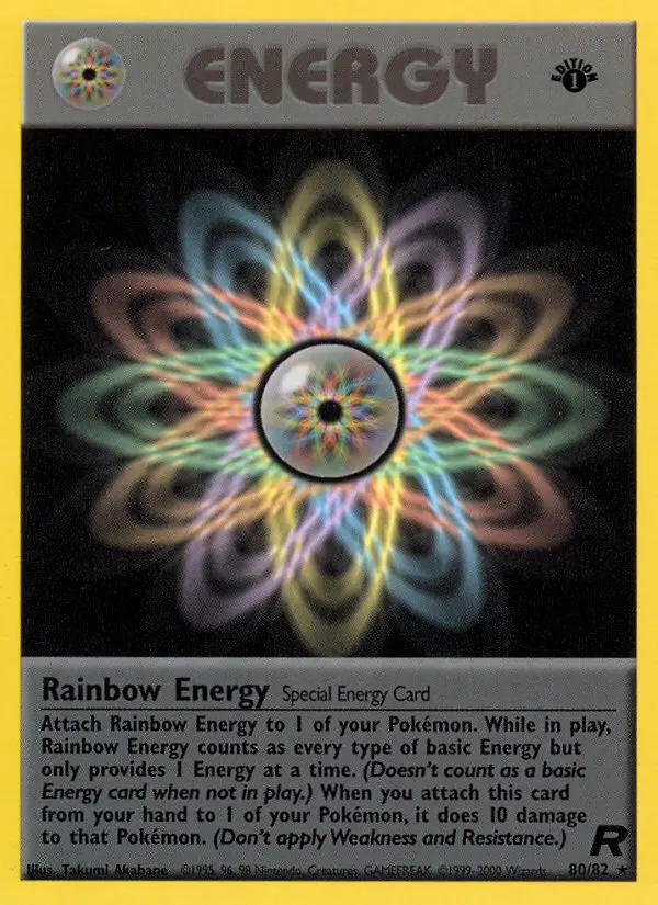 Rainbow Energy Rare Pokemon card #80 from Team Rocket