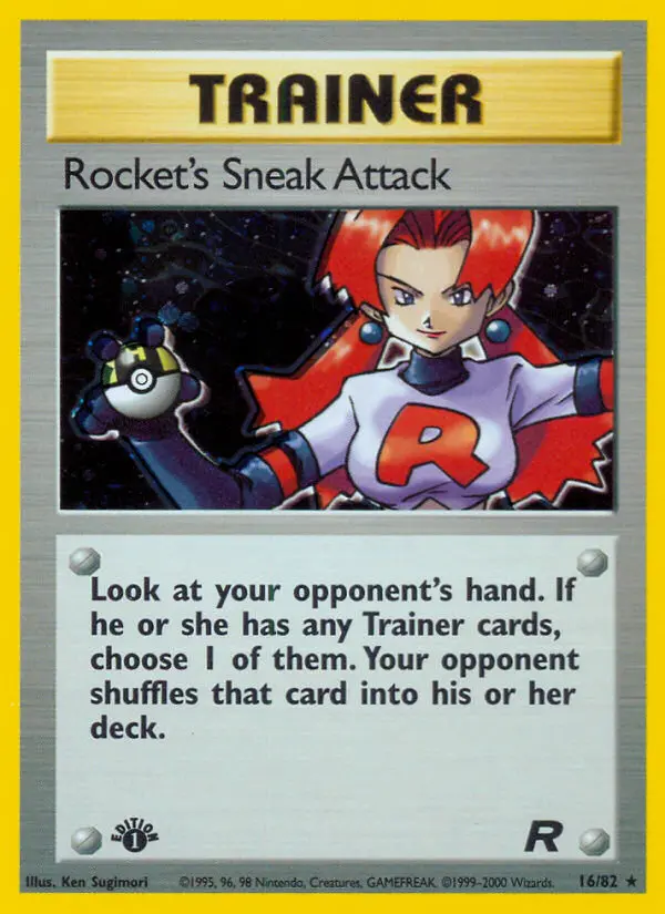 Rocket's Sneak Attack Rare Pokemon card #16 from Team Rocket