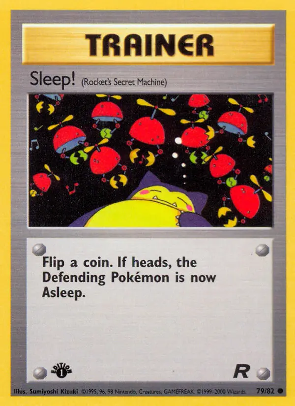 Sleep! Common Pokemon card #79 from Team Rocket