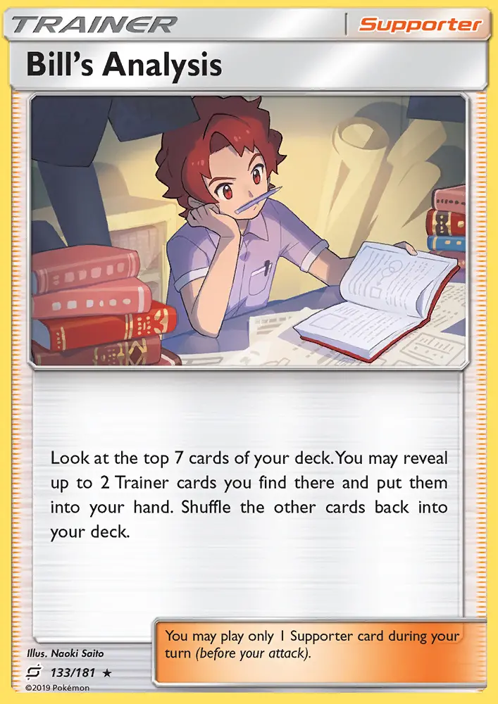 Bill’s Analysis Rare Pokemon card #133 from Team Up