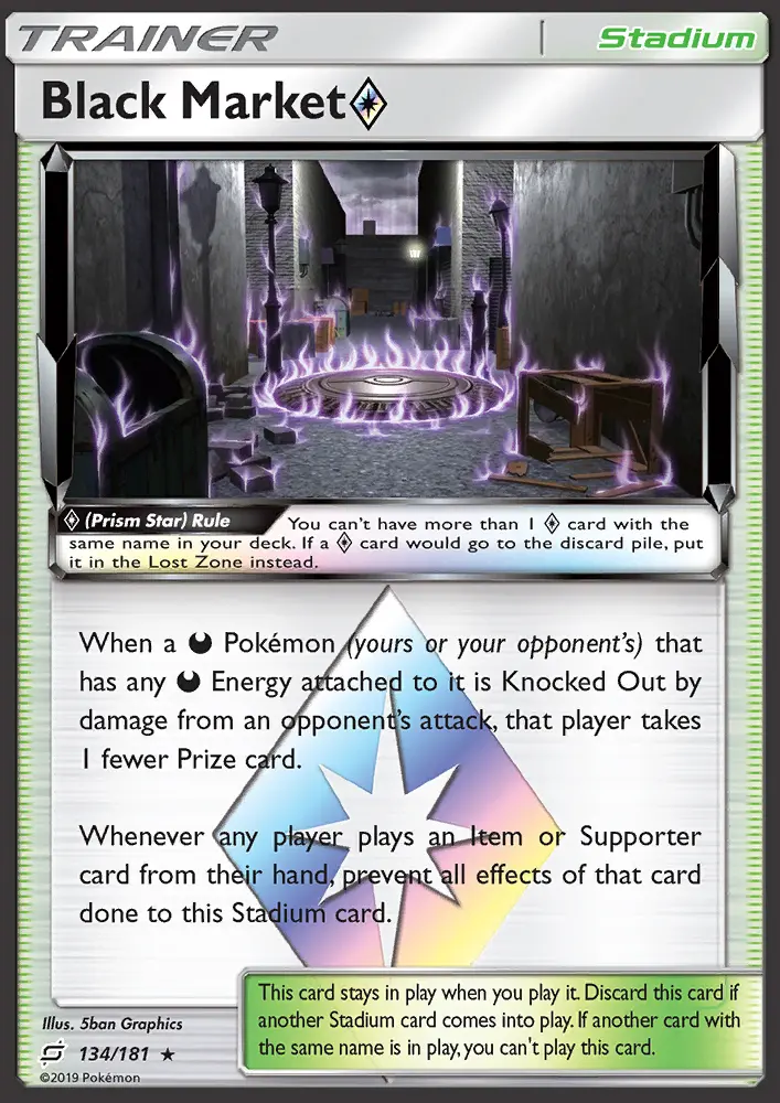 Black Market ◇ Rare Pokemon card #134 from Team Up