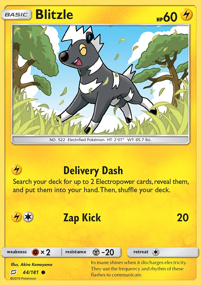 Blitzle Common Pokemon card #44 from Team Up