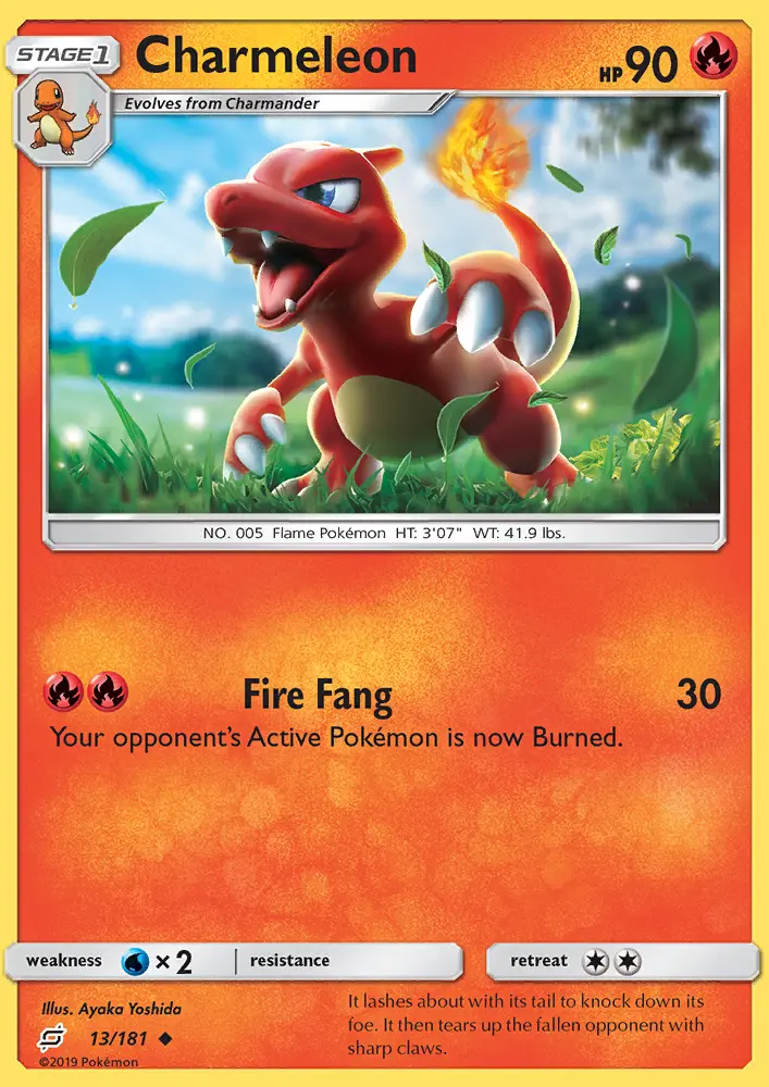 Charmeleon Uncommon Pokemon card #13 from Team Up