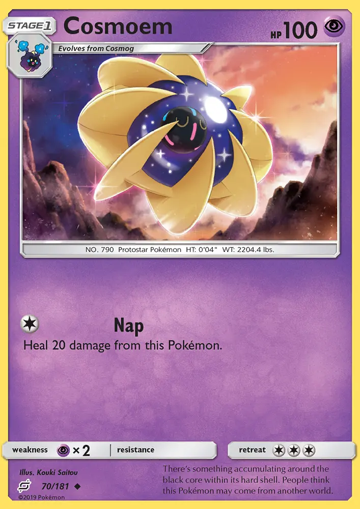 Cosmoem Uncommon Pokemon card #70 from Team Up