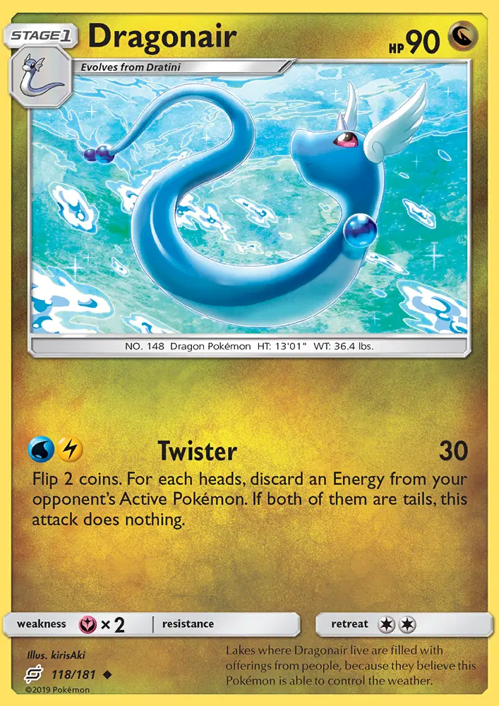 Dragonair Uncommon Pokemon card #118 from Team Up
