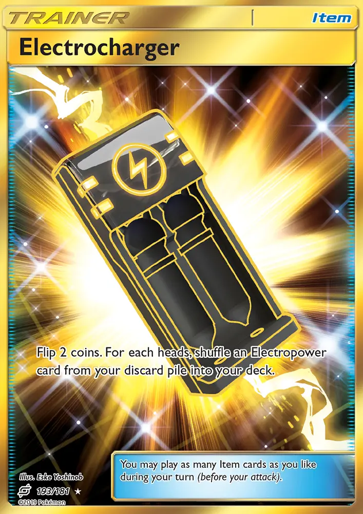 Electrocharger Secret Rare Pokemon card #193 from Team Up