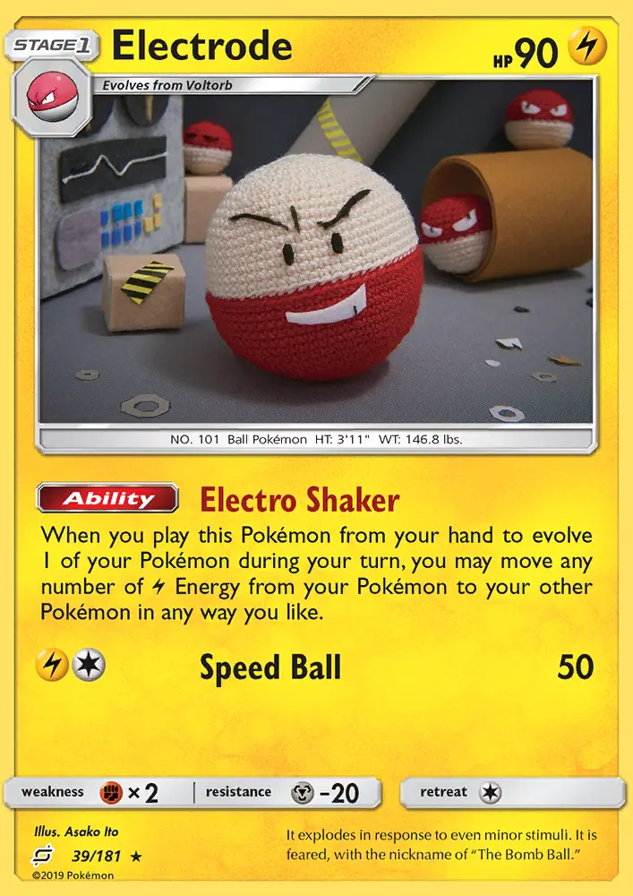 Electrode Rare Pokemon card #39 from Team Up