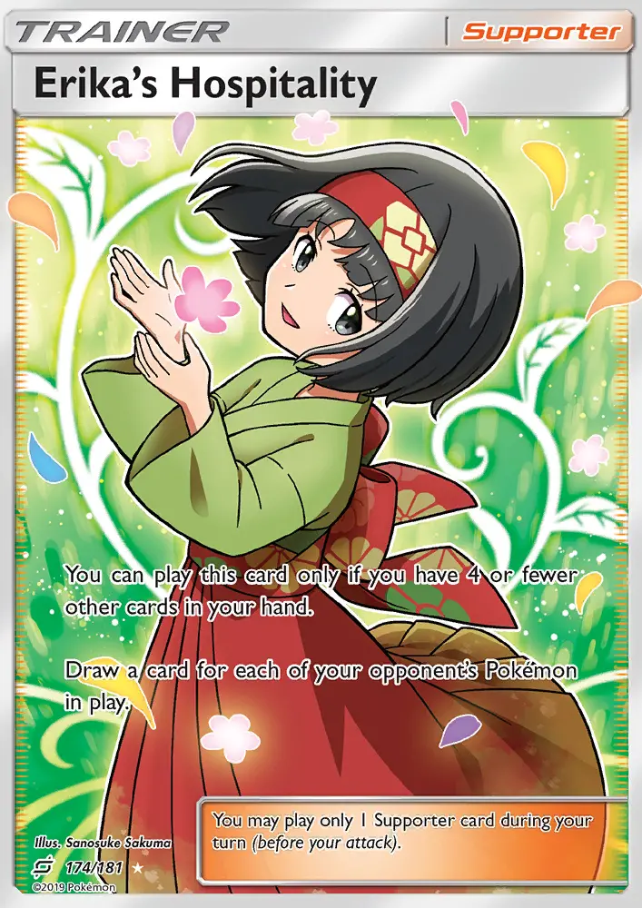 Erika’s Hospitality Ultra Rare Pokemon card #174 from Team Up