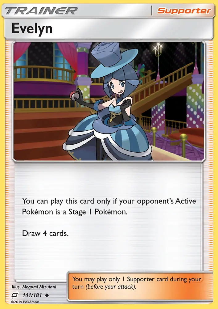Evelyn Uncommon Pokemon card #141 from Team Up