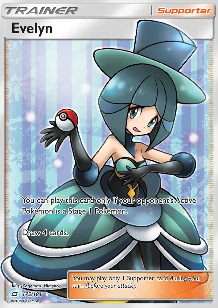 Evelyn Ultra Rare Pokemon card #175 from Team Up