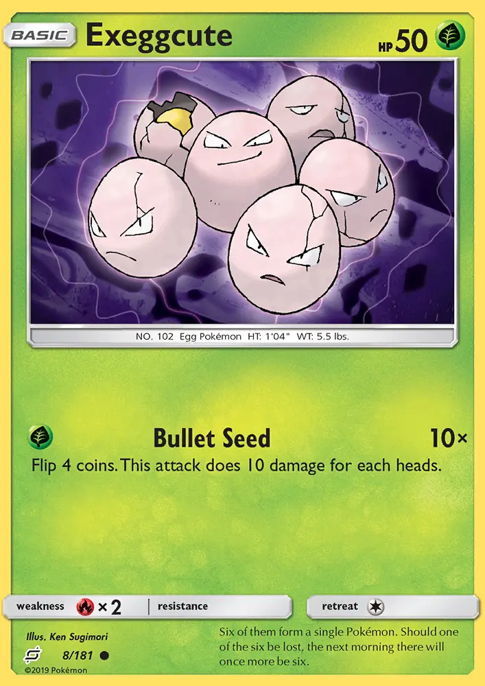 Exeggcute Common Pokemon card #8 from Team Up