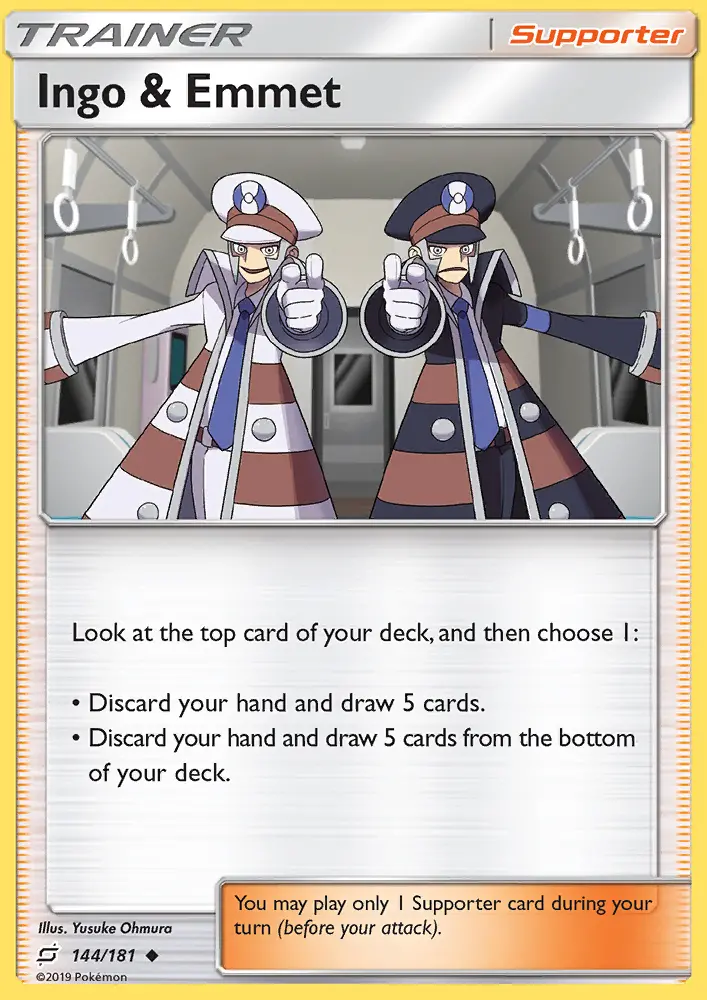 Ingo & Emmet Uncommon Pokemon card #144 from Team Up