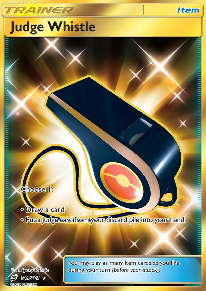 Judge Whistle Secret Rare Pokemon card #194 from Team Up