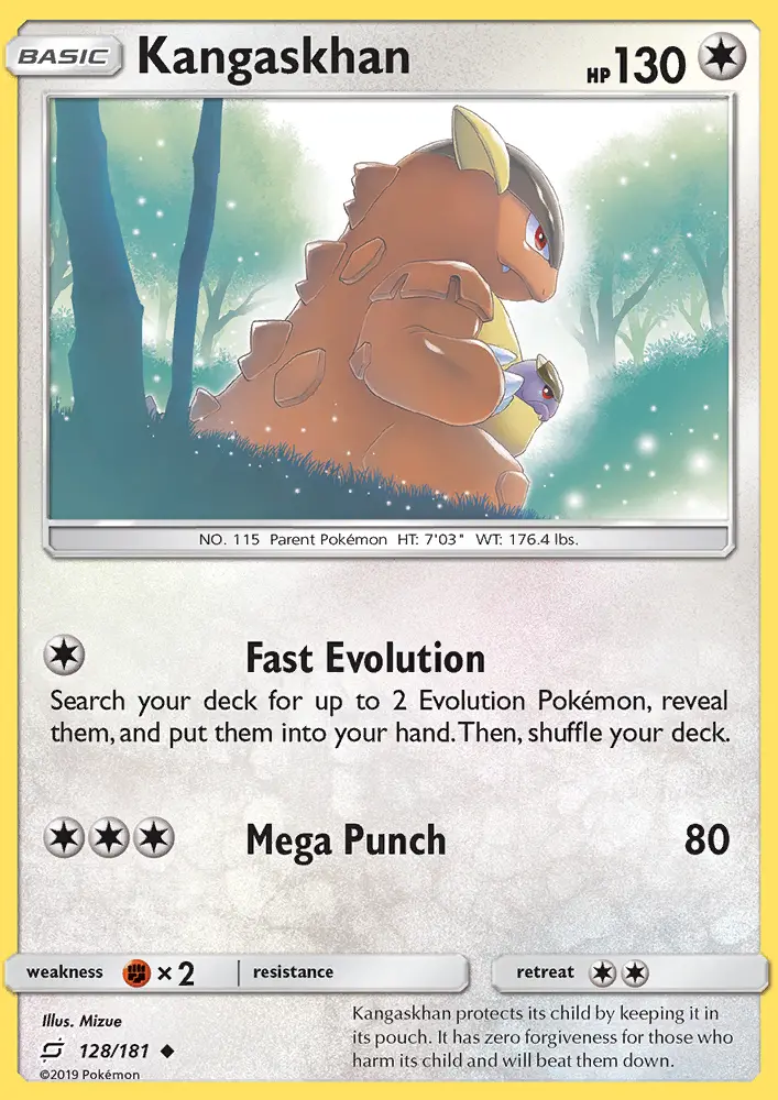 Kangaskhan Uncommon Pokemon card #128 from Team Up