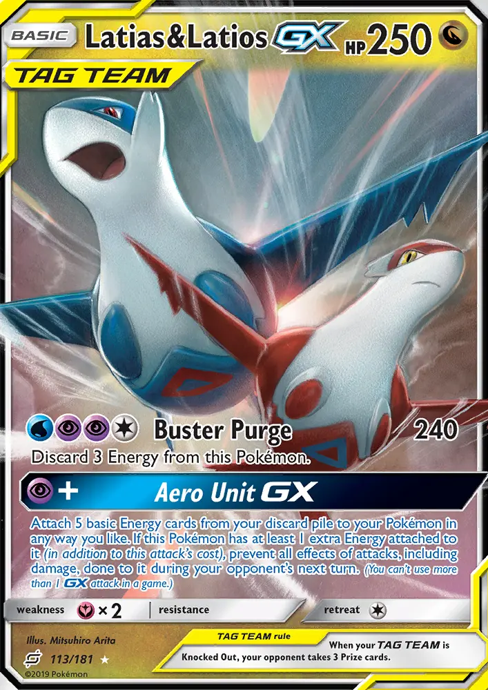 Latias & Latios GX Ultra Rare Pokemon card #113 from Team Up