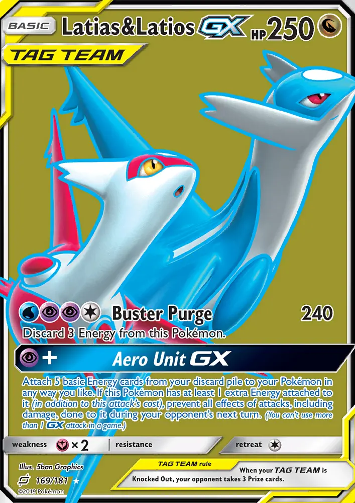 Latias & Latios GX Ultra Rare Pokemon card #169 from Team Up