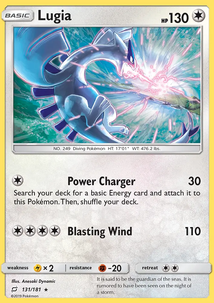 Lugia Rare Pokemon card #131 from Team Up