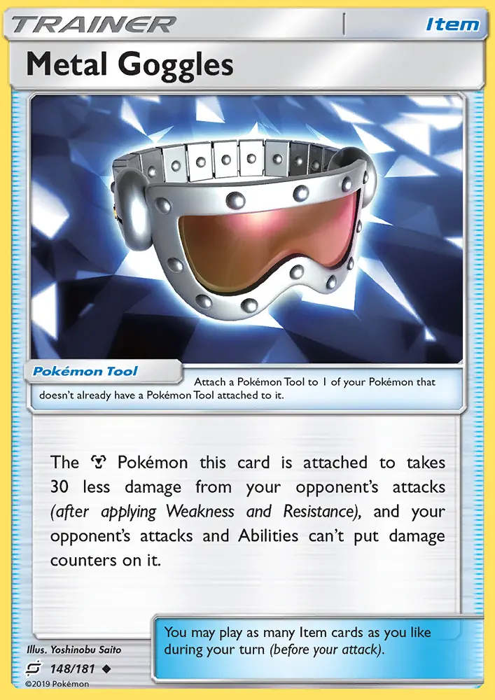 Metal Goggles Uncommon Pokemon card #148 from Team Up