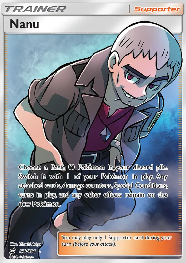 Nanu Ultra Rare Pokemon card #179 from Team Up