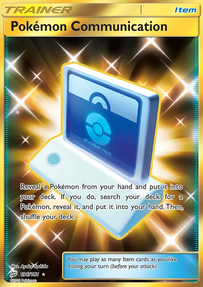 Pokémon Communication Secret Rare Pokemon card #196 from Team Up