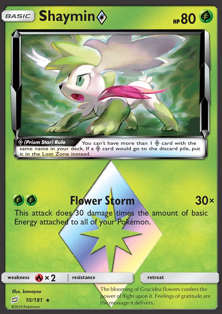 Shaymin ◇ Rare Pokemon card #10 from Team Up