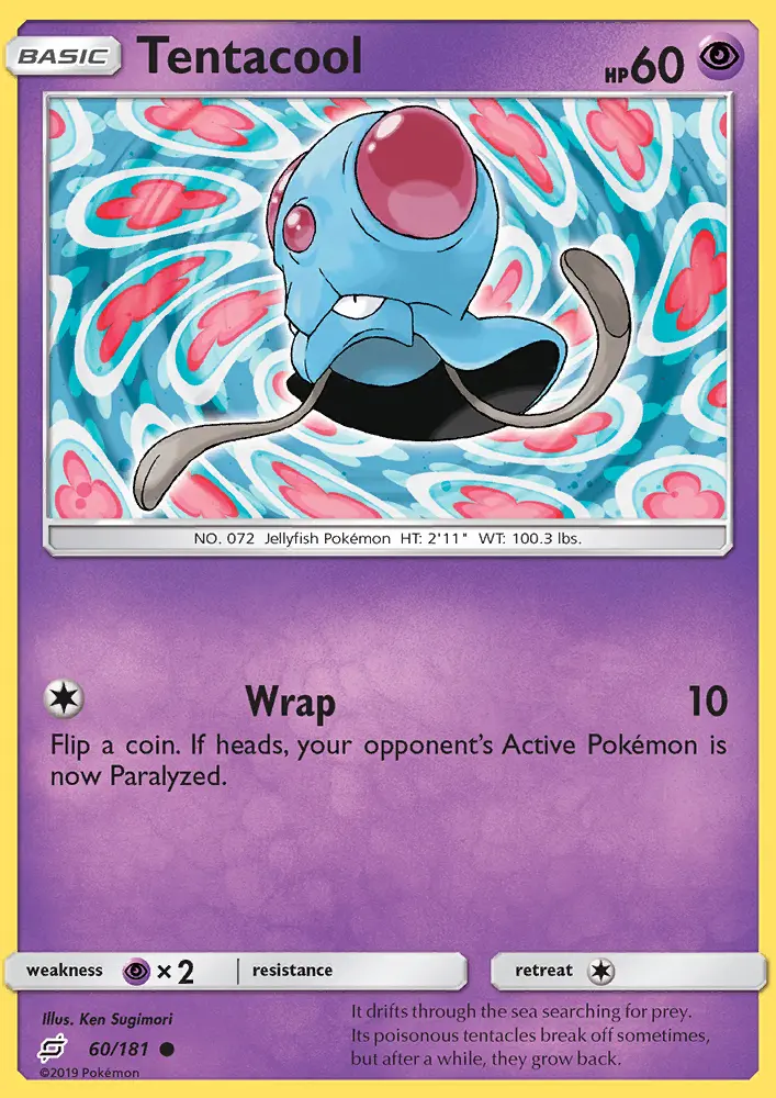 Tentacool Common Pokemon card #60 from Team Up