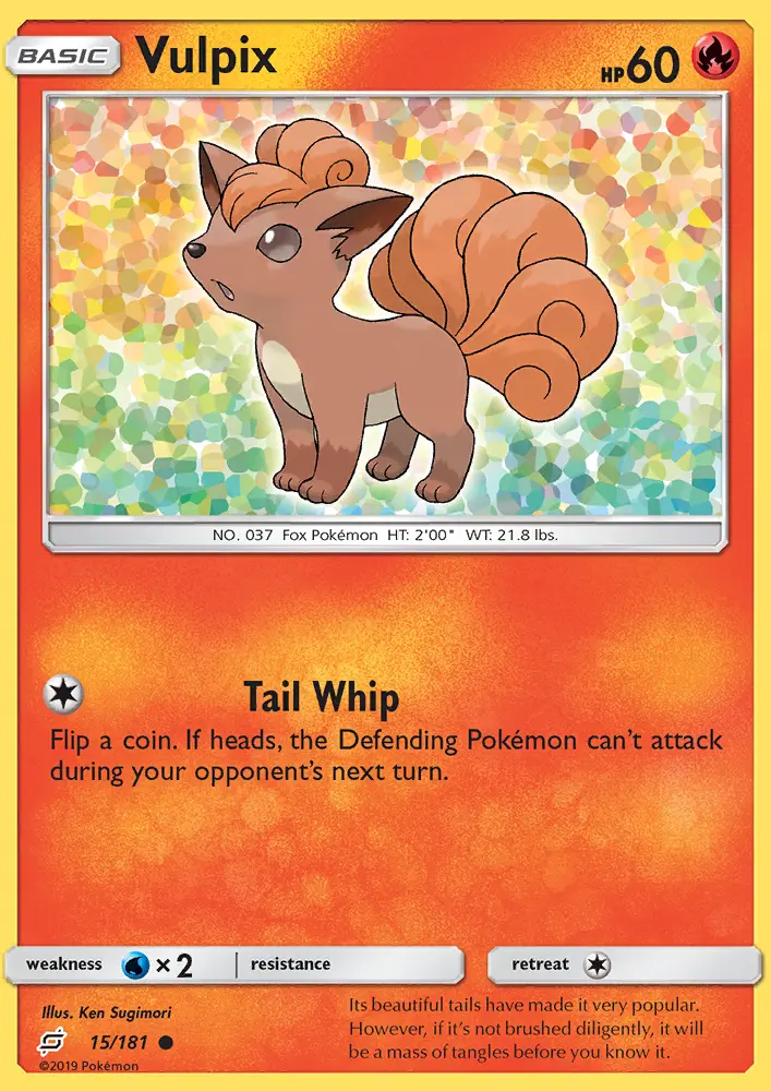 Vulpix Common Pokemon card #15 from Team Up