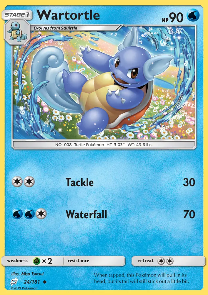 Wartortle Uncommon Pokemon card #24 from Team Up