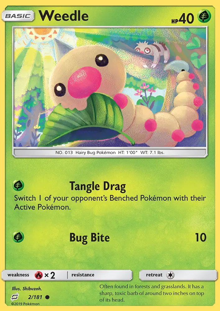 Weedle Common Pokemon card #2 from Team Up