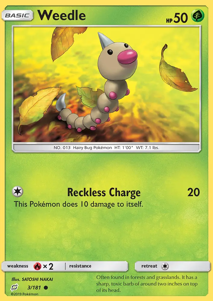 Weedle Common Pokemon card #3 from Team Up